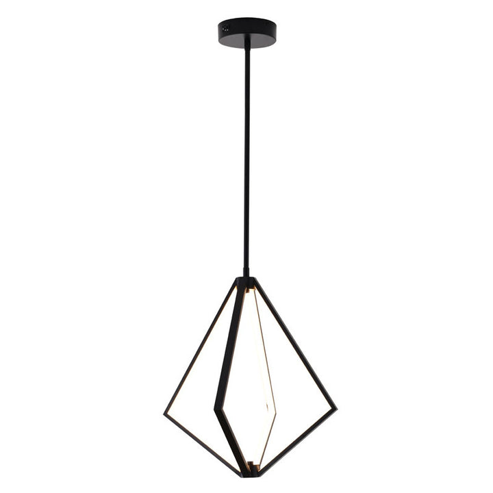 Diamond Metal LED Chandelier with Silicone Diffusers in Black by Bethel