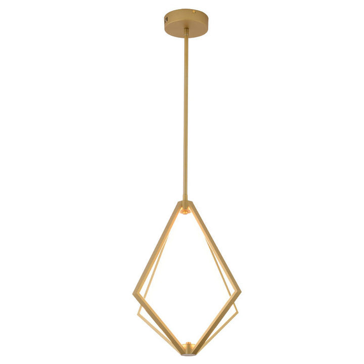 Diamond Metal LED Chandelier with Silicone Diffusers in Gold by Bethel