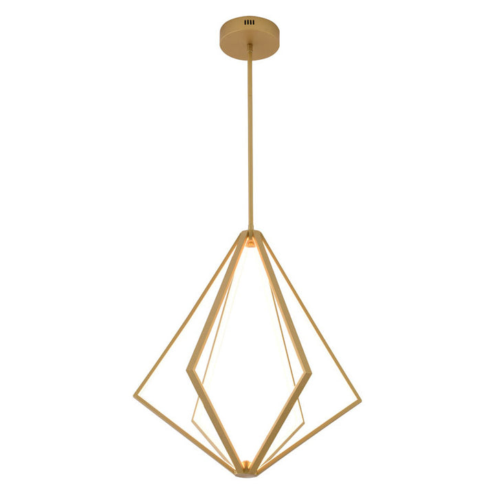 Diamond Metal LED Chandelier with Silicone Diffusers in Gold by Bethel
