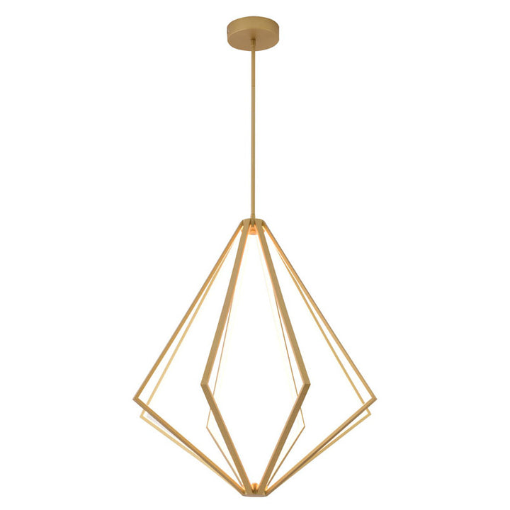 Diamond Metal LED Chandelier with Silicone Diffusers in Gold by Bethel