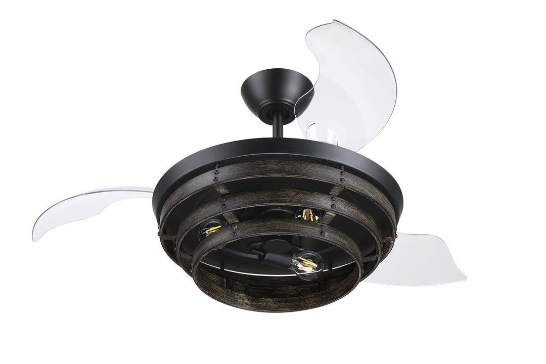 Whiskey 42" Hidden Blade Ceiling Fan