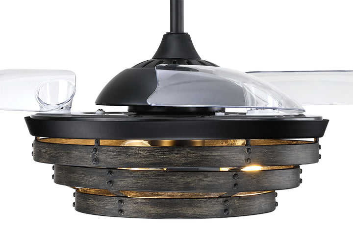 Whiskey 42" Hidden Blade Ceiling Fan