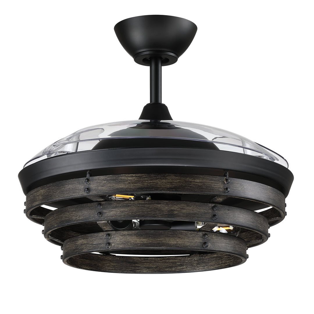 Whiskey 42" Hidden Blade Ceiling Fan