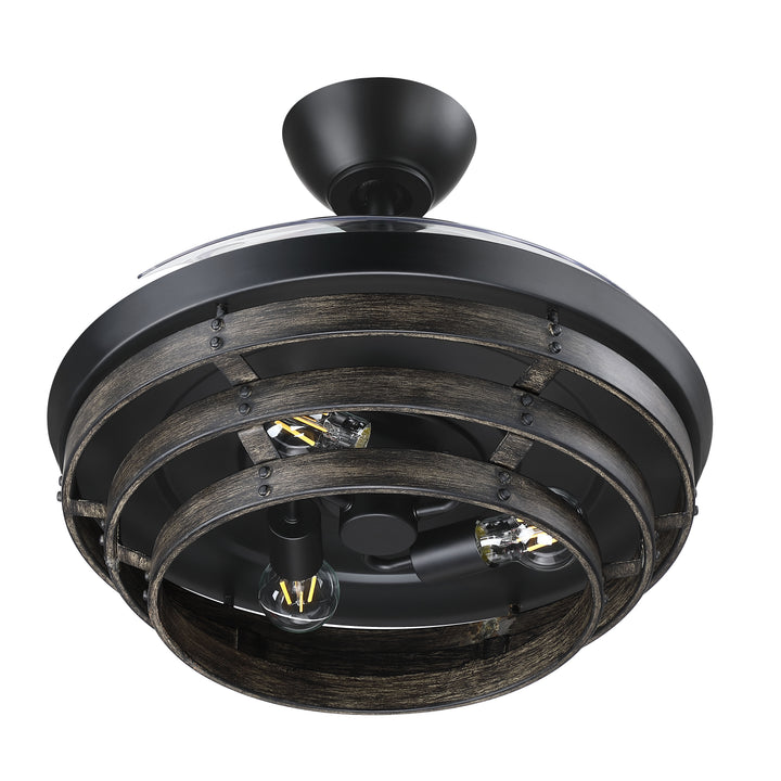 Whiskey 42" Hidden Blade Ceiling Fan