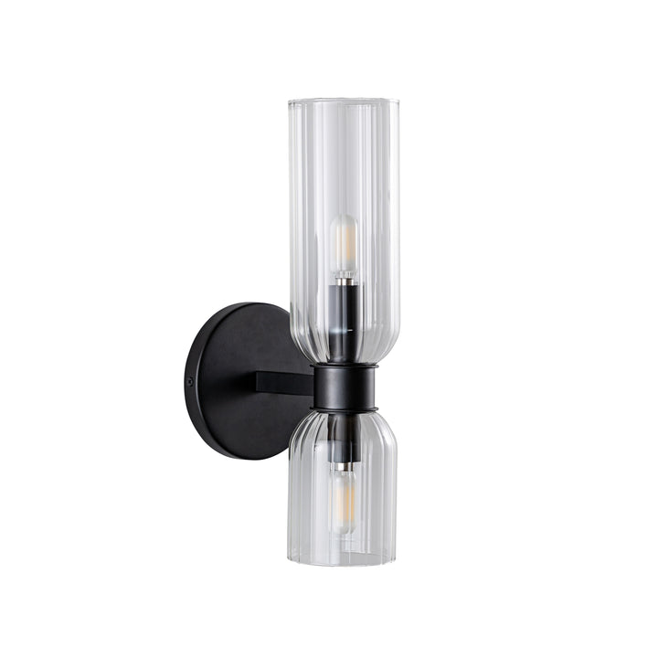 Moru 2-Light Wall Sconce in Black by Russell