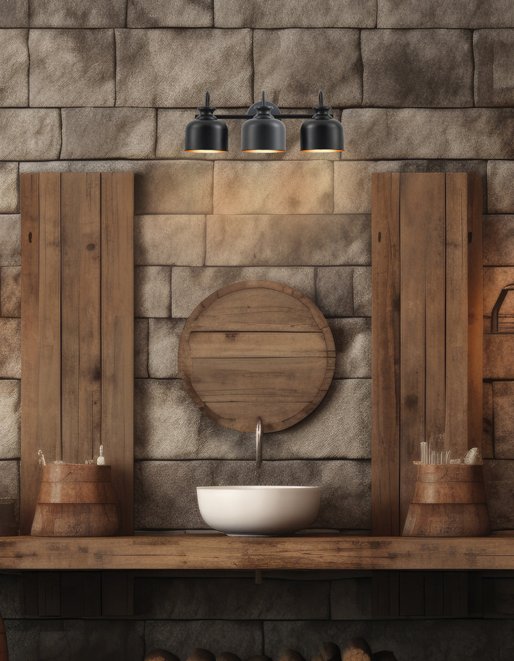 Wrigley 3 Light Vanity by Dainolite - view 2