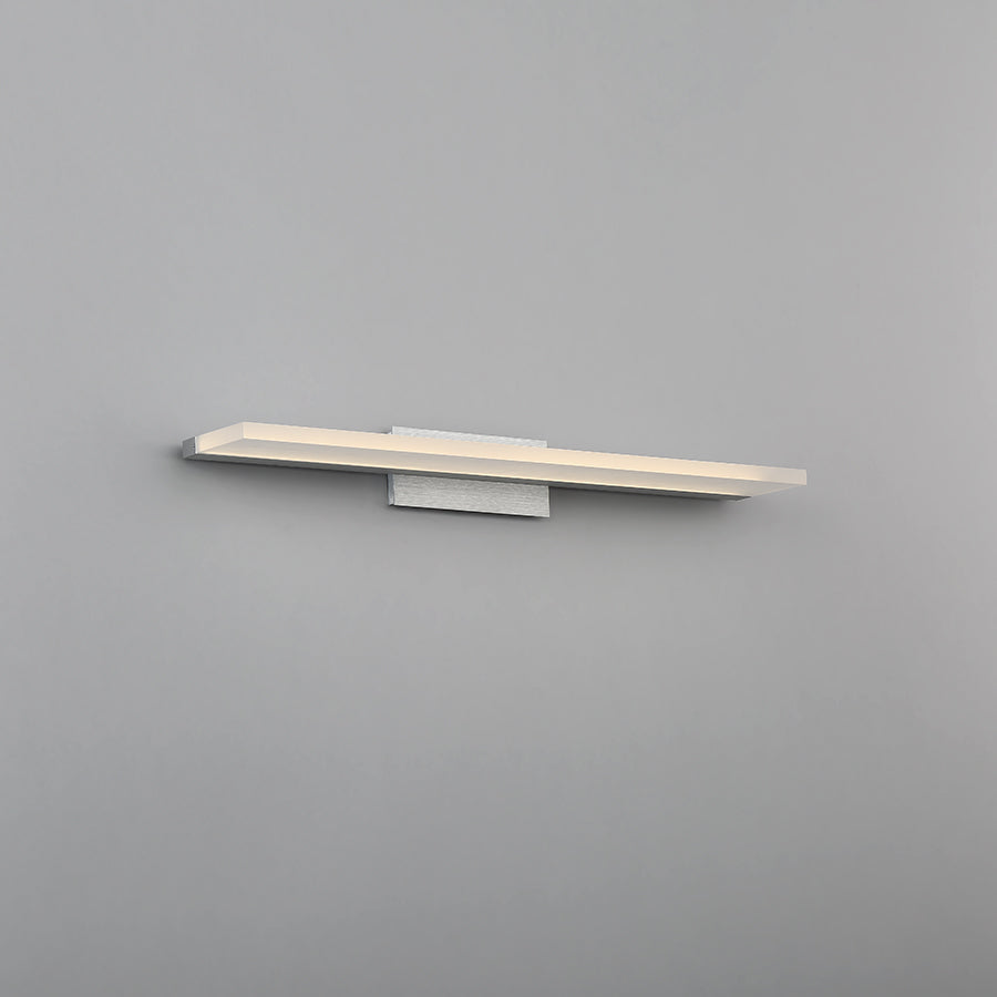 Level Bathroom Sconce 3500K in Brushed Aluminum by WAC Lighting