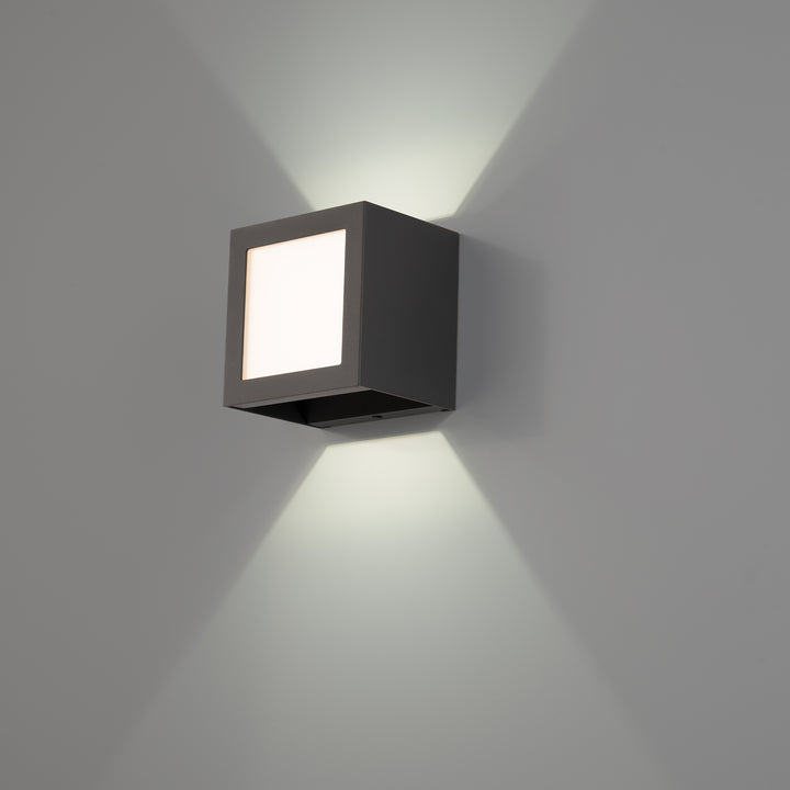 Window Wall Sconce (With Front Panel Light) in Black on Aluminum by WAC Lighting