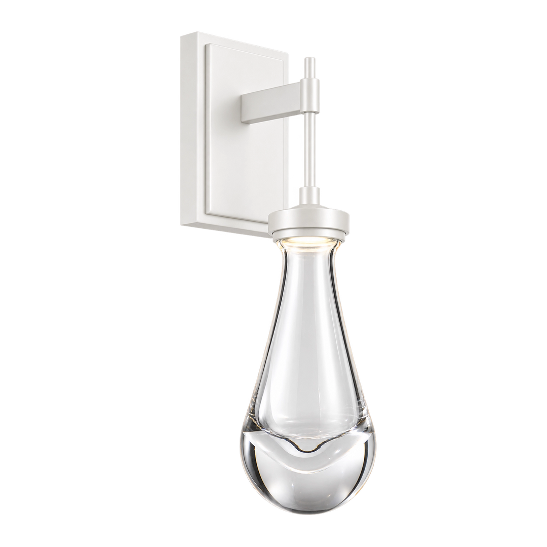 Vaso Water Drop Wall Sconce in Matte White by Zeev