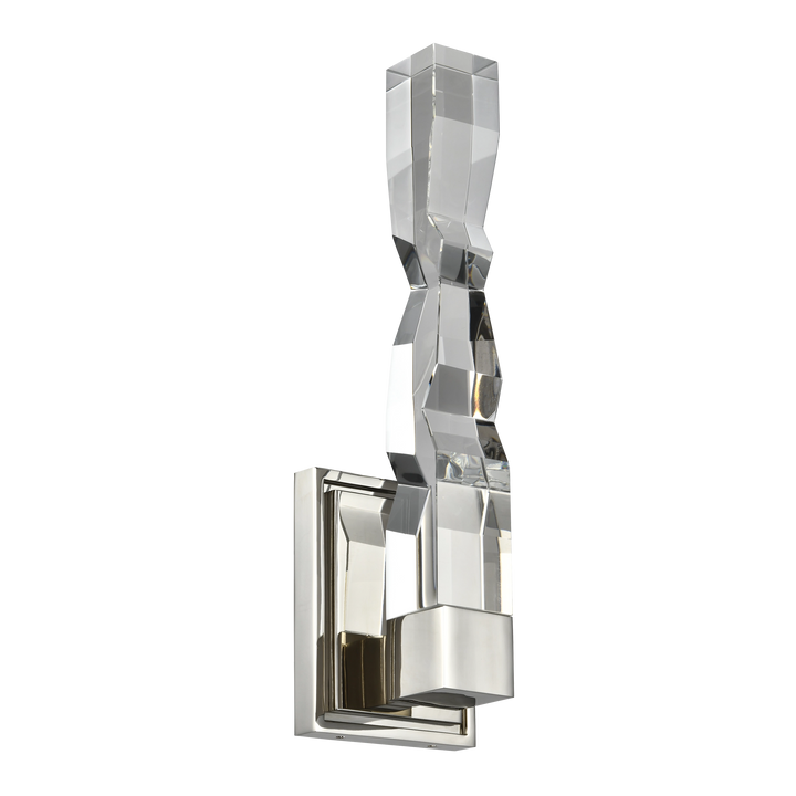 Mamadim Crystal Wall Sconce in Polished Nickel by Zeev