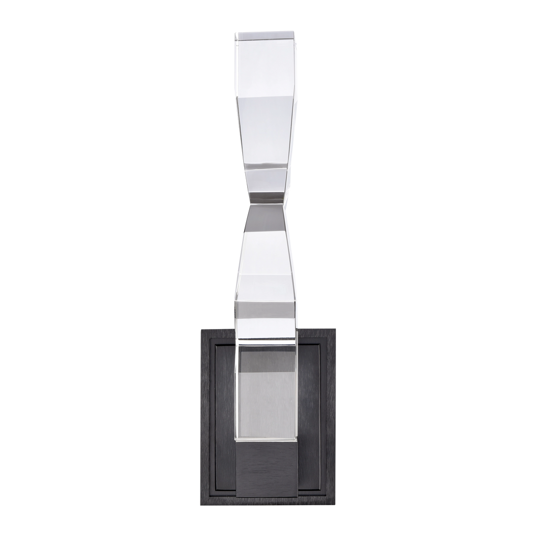Mamadim Crystal Wall Sconce in Satin Brushed Black by Zeev