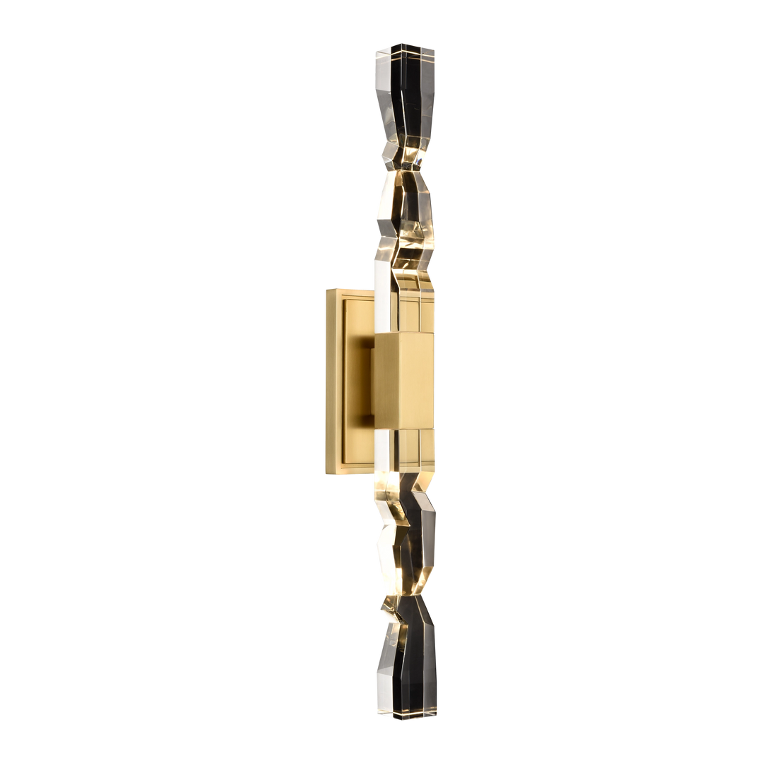 Mamadim Crystal Wall Sconce in Aged Brass by Zeev