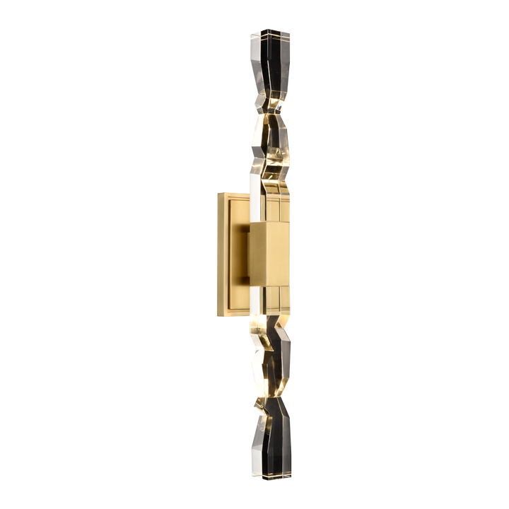 Mamadim Crystal Wall Sconce in Aged Brass by Zeev