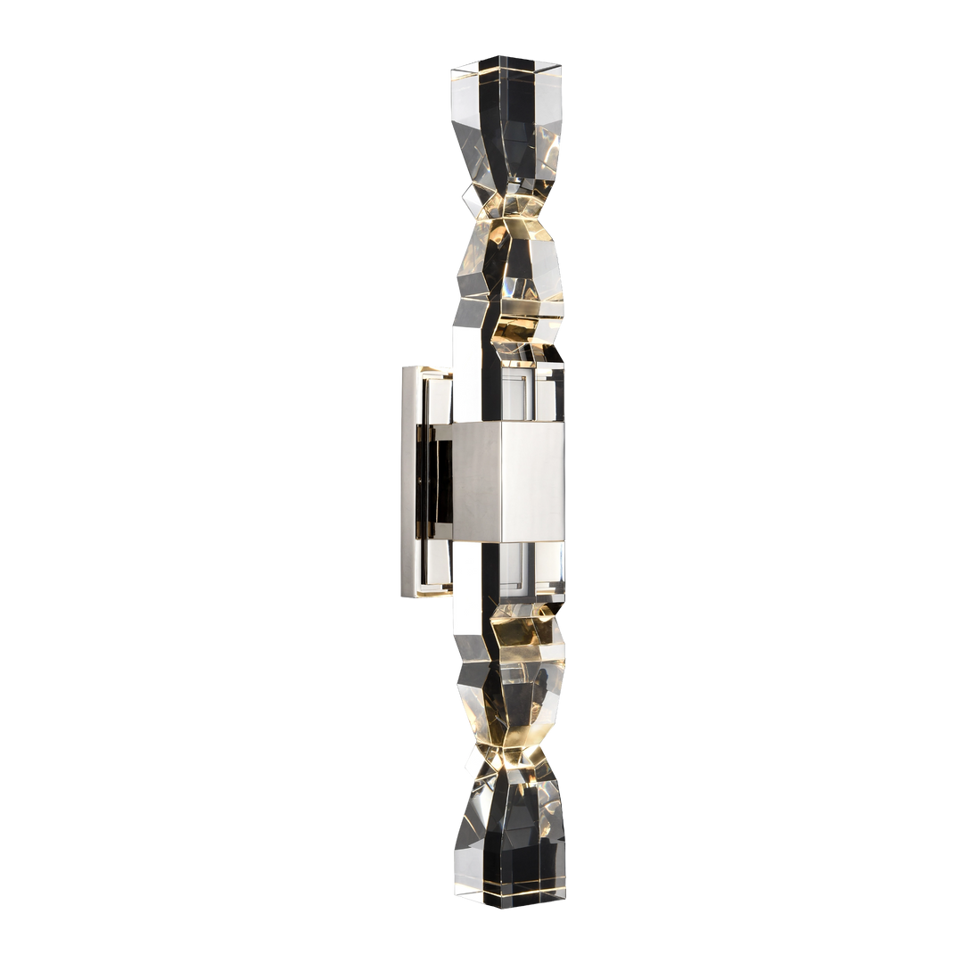 Mamadim Crystal Wall Sconce in Polished Nickel by Zeev