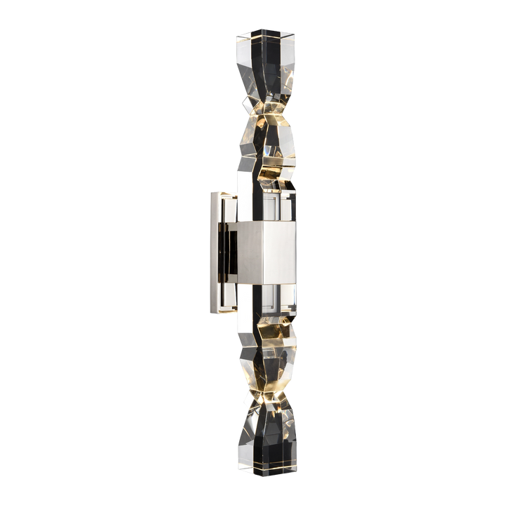 Mamadim Crystal Wall Sconce in Polished Nickel by Zeev