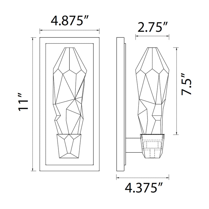 Angelus Vertical Crystal Wall Sconce by Zeev - view 8