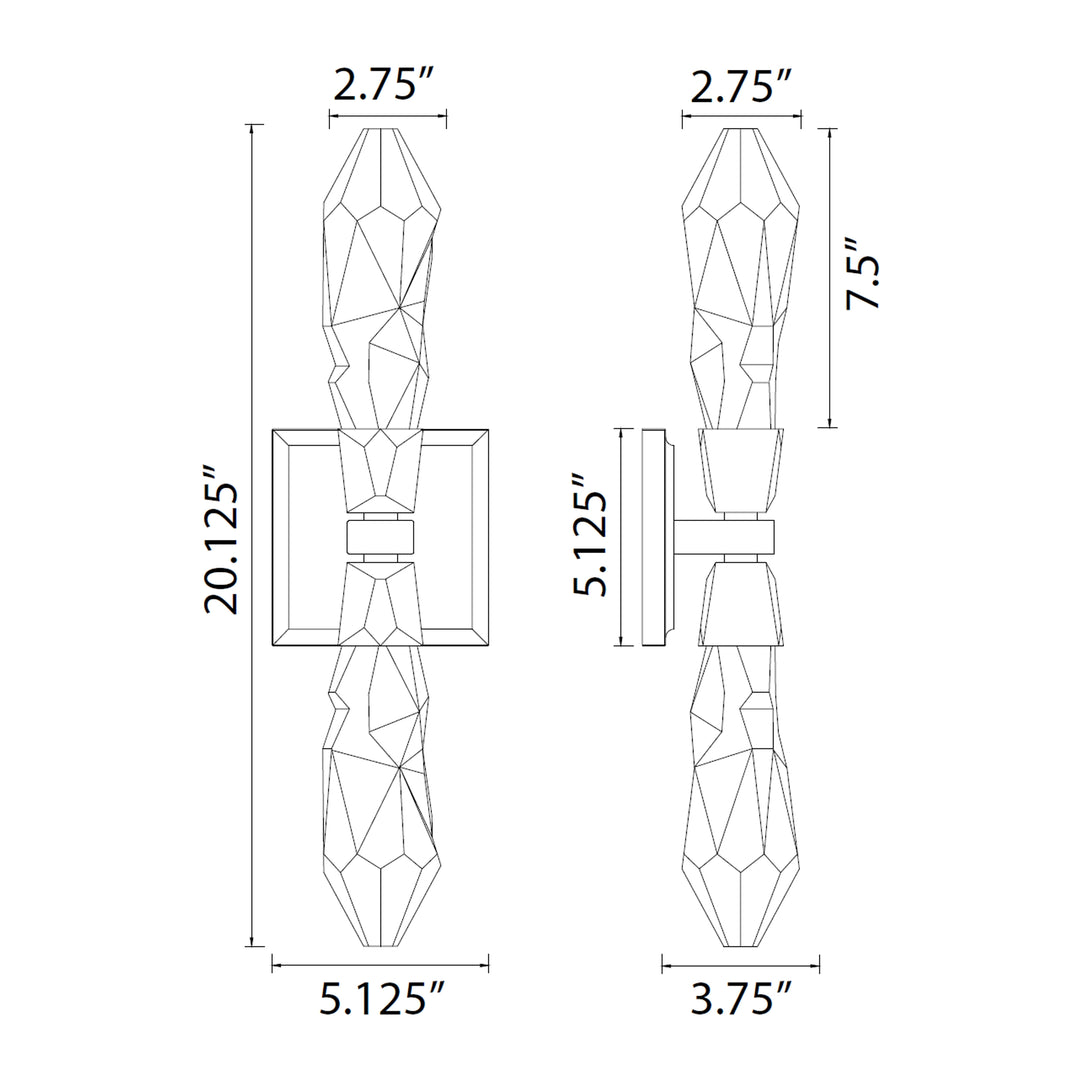 Angelus Vertical Crystal Wall Sconce by Zeev - view 53