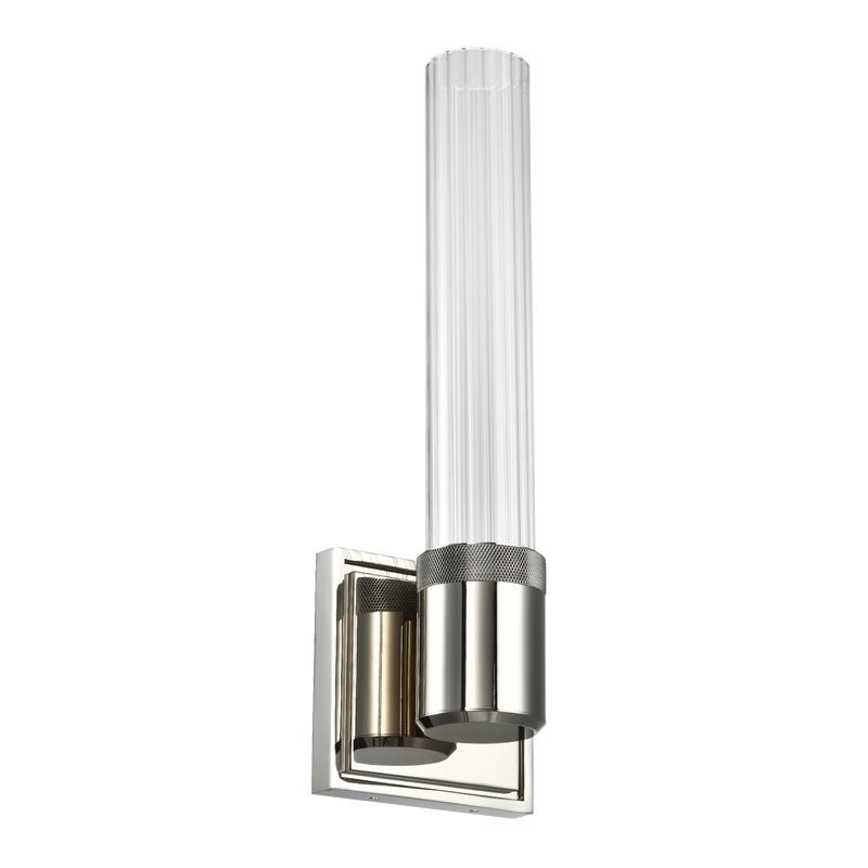 Zigrina Diamond Knurled LED Glass Wall Sconce