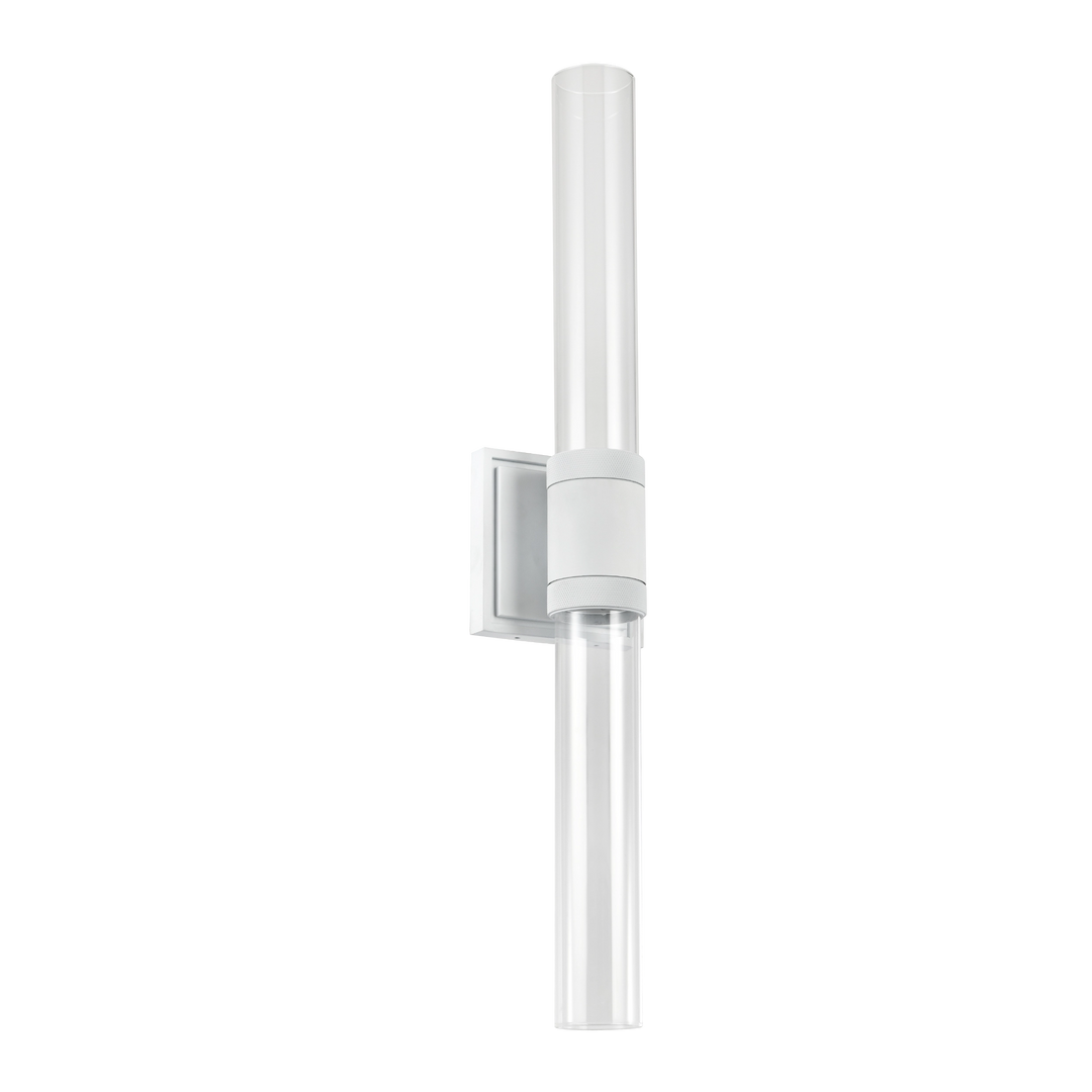 Zigrina Diamond Knurled LED Duo Glass Wall Sconce in Matte White by Zeev