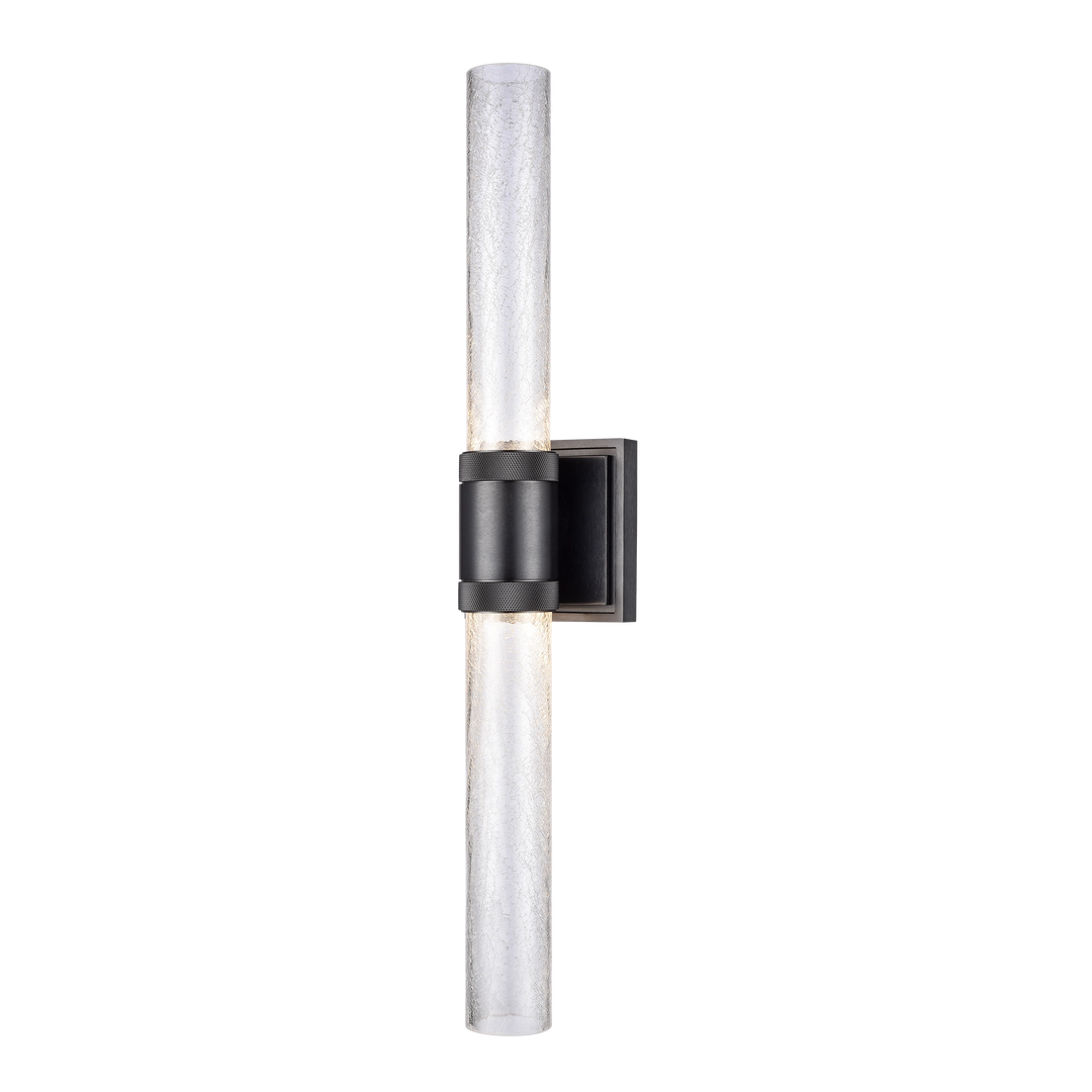 Zigrina Diamond Knurled LED Duo Glass Wall Sconce by Zeev - view 12