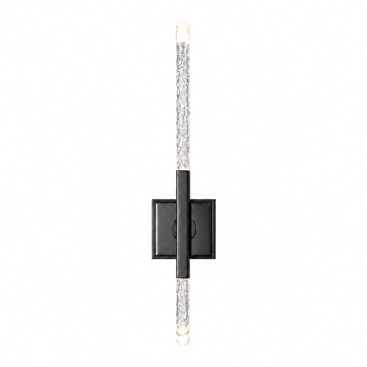 Valenza Water Glass Duo Wall Sconce in Satin Brushed Black by Zeev