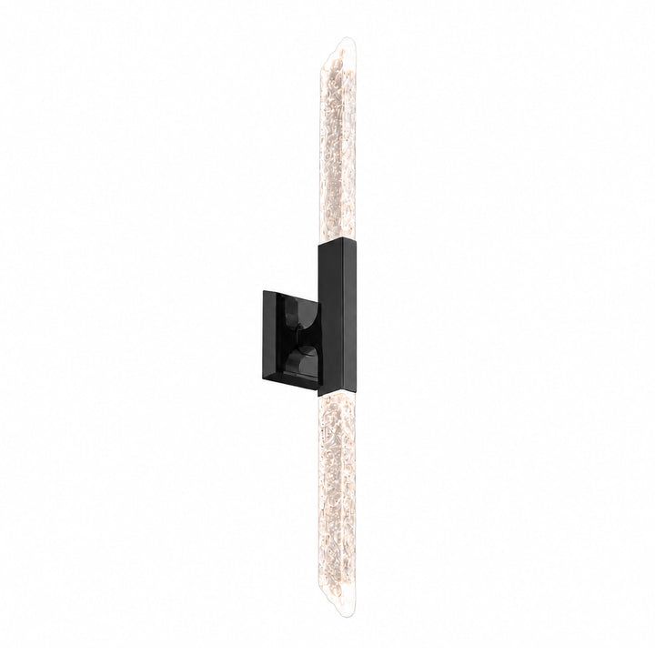 Valenza Water Glass Duo Wall Sconce in Satin Brushed Black by Zeev