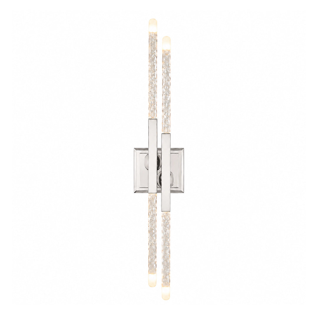 Valenza Left Side Water Glass Duo Wall Sconce in Polished Nickel by Zeev