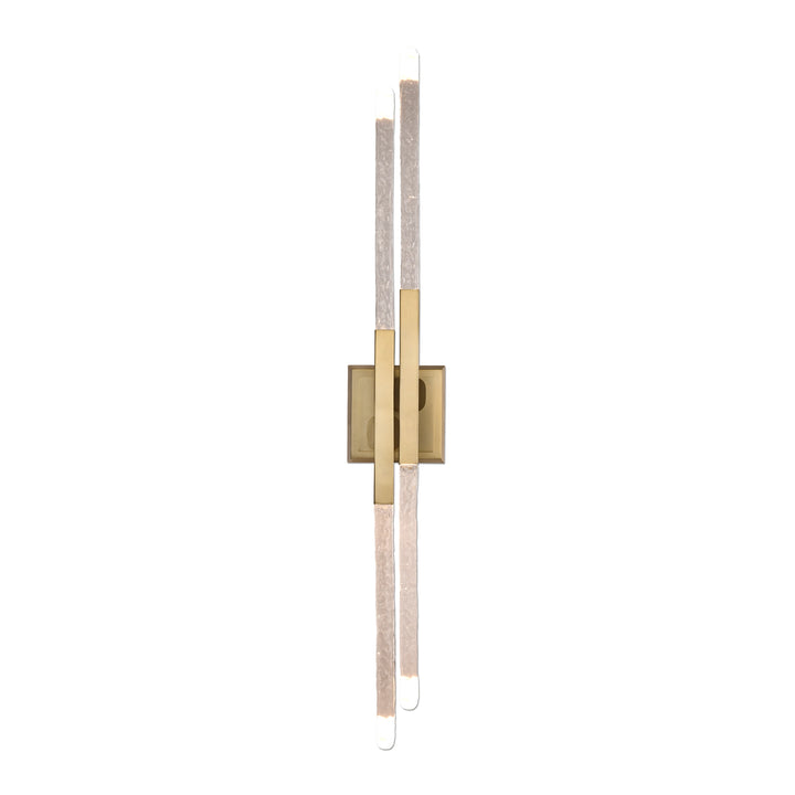 Valenza Left Side Water Glass Duo Wall Sconce in Aged Brass by Zeev