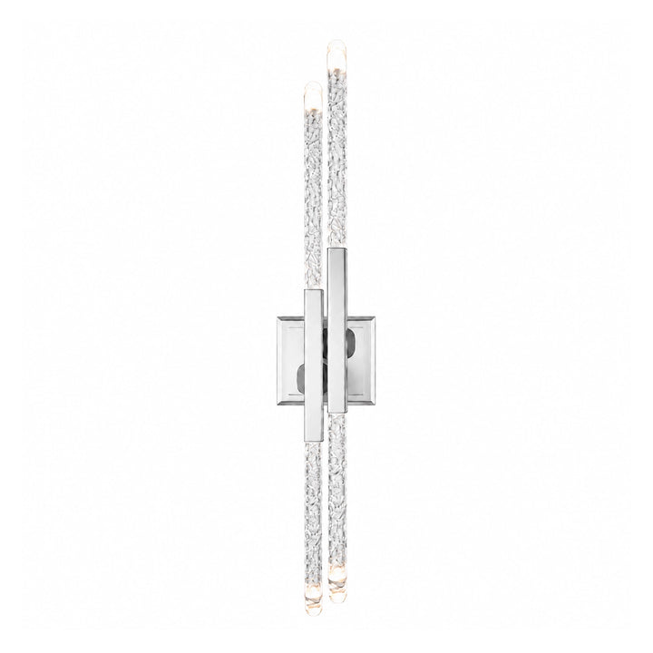 Valenza Left Side Water Glass Duo Wall Sconce in Polished Nickel by Zeev