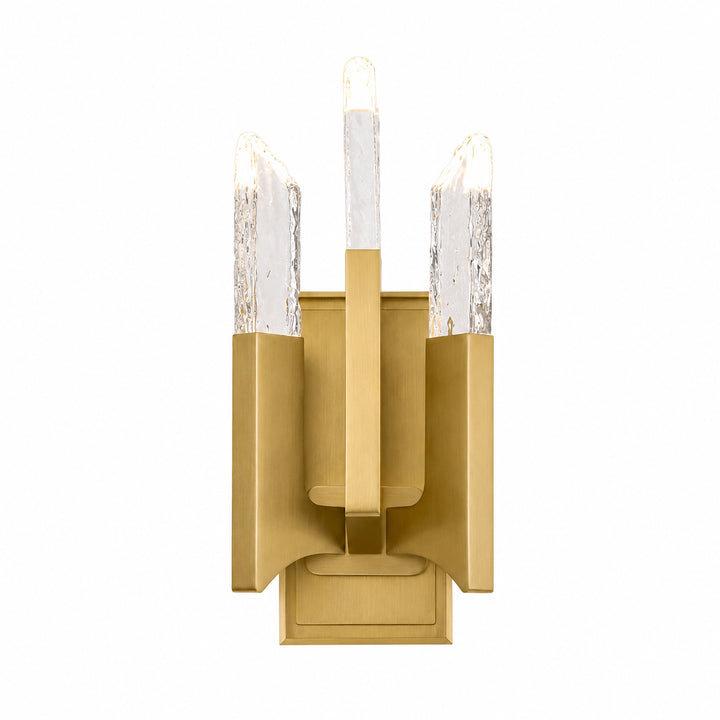 Valenza Water Glass Wall Sconce in Aged Brass by Zeev