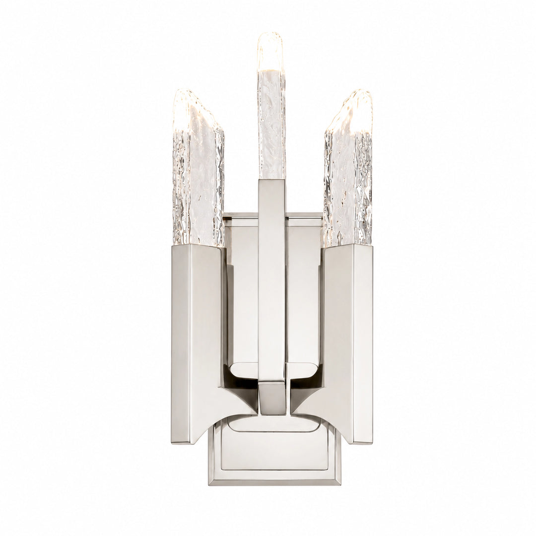 Valenza Water Glass Wall Sconce in Polished Nickel by Zeev