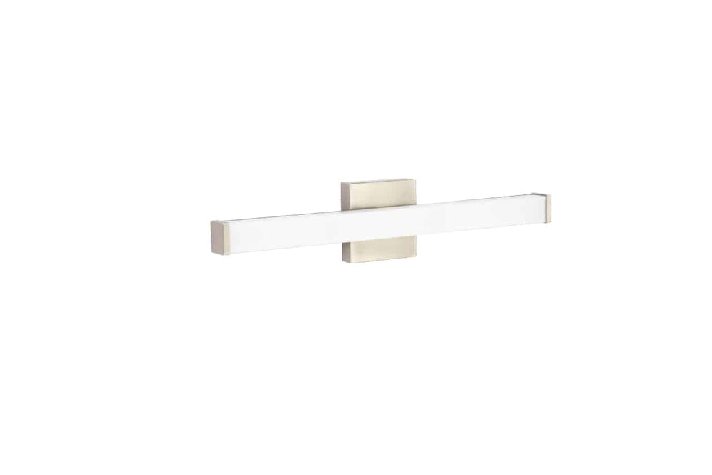 LED Square Bath Vanity in Brushed Nickel by Votatec