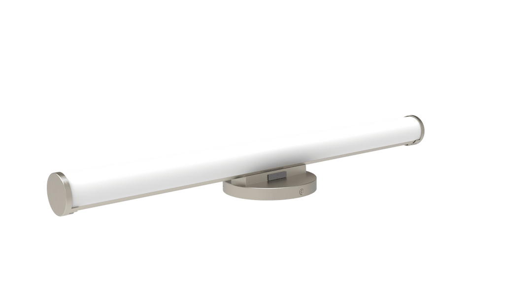 LED Round Bath Vanity in Brushed Nickel by Votatec
