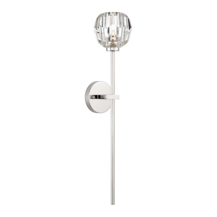 Parisian Crystal Wall Sconce in Polished Nickel by Zeev