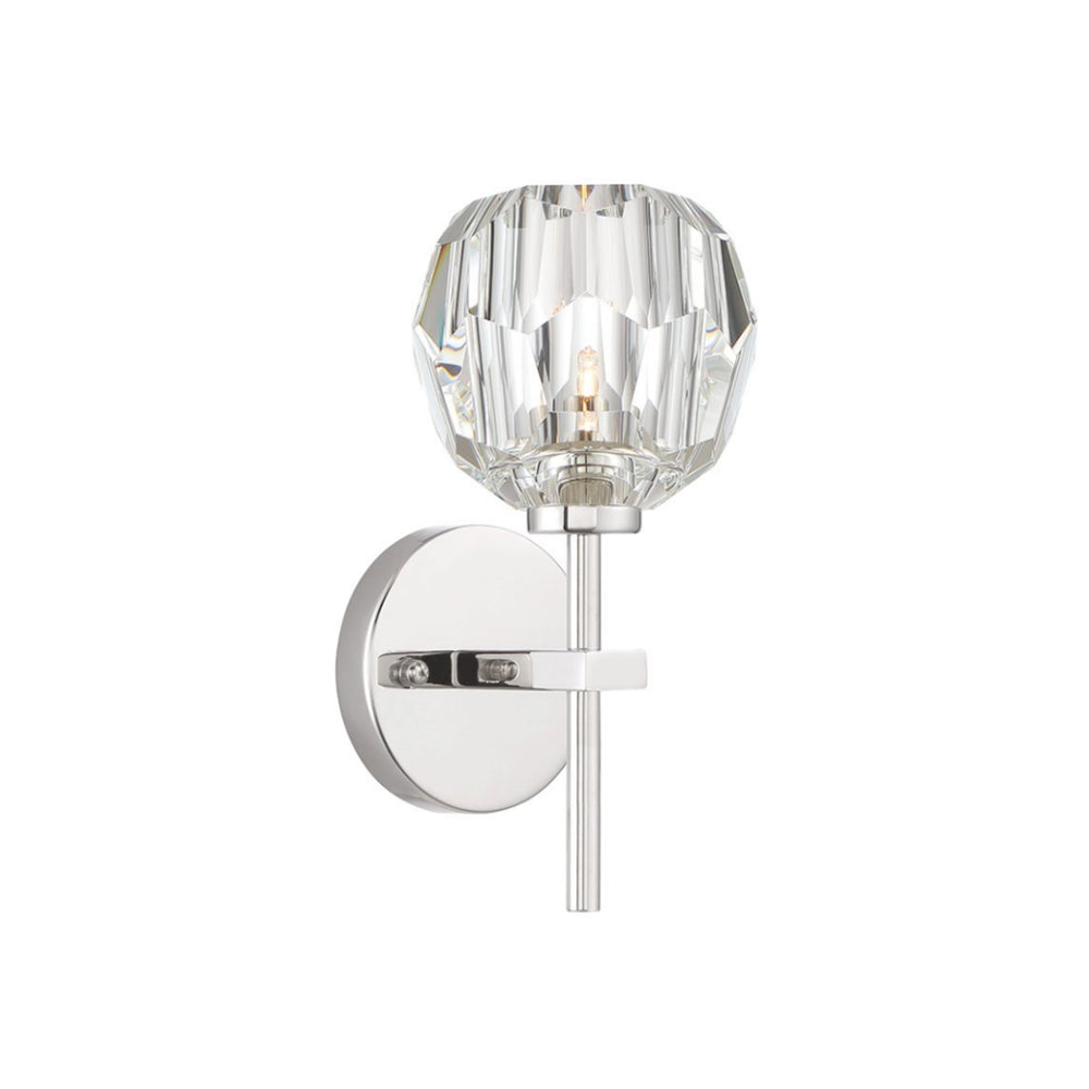 Parisian Crystal Wall Sconce in Polished Nickel by Zeev