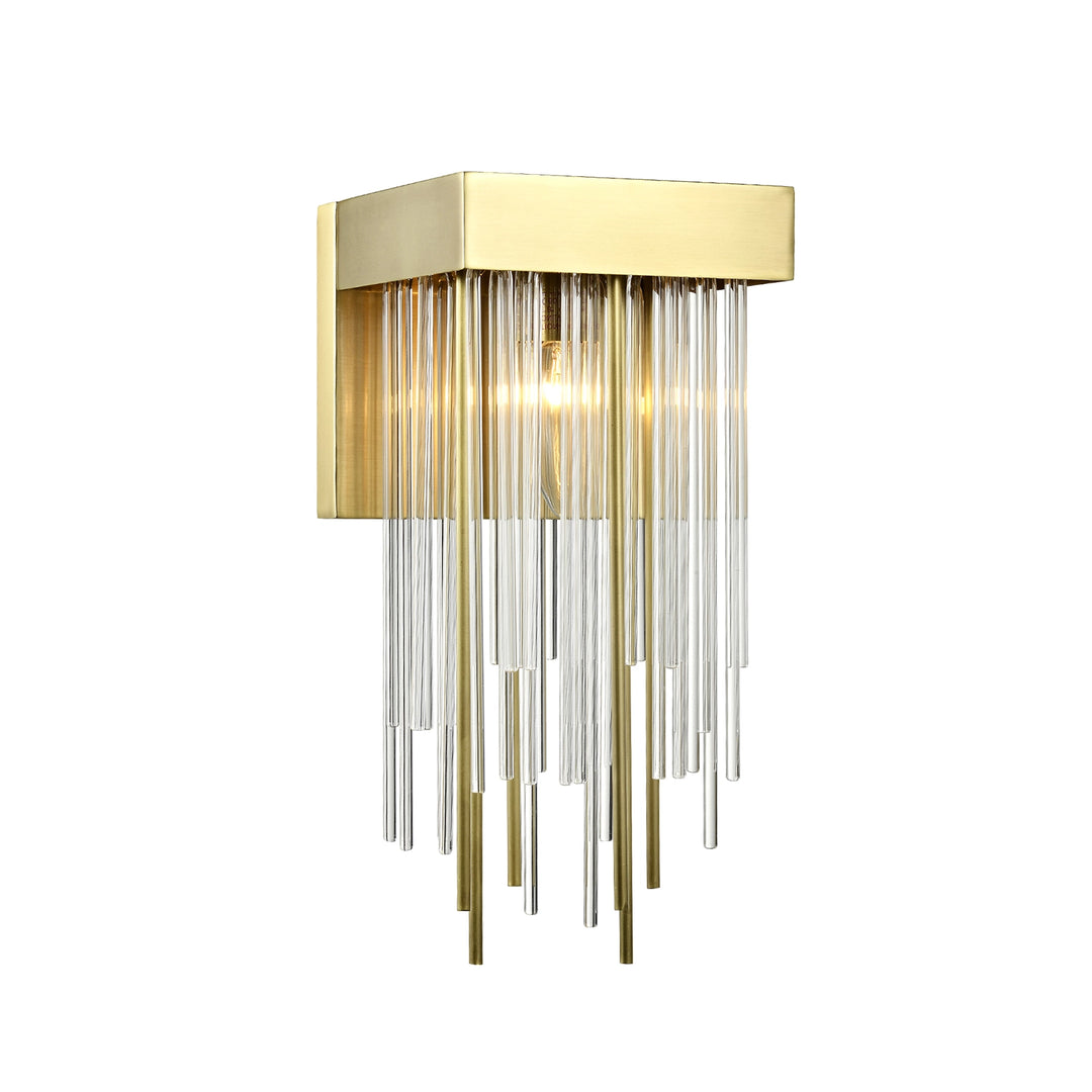 Waterfall Vertical Wall Sconce in Aged Brass by Zeev