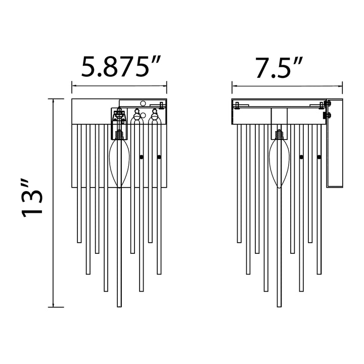 Waterfall Vertical Wall Sconce by Zeev - view 8