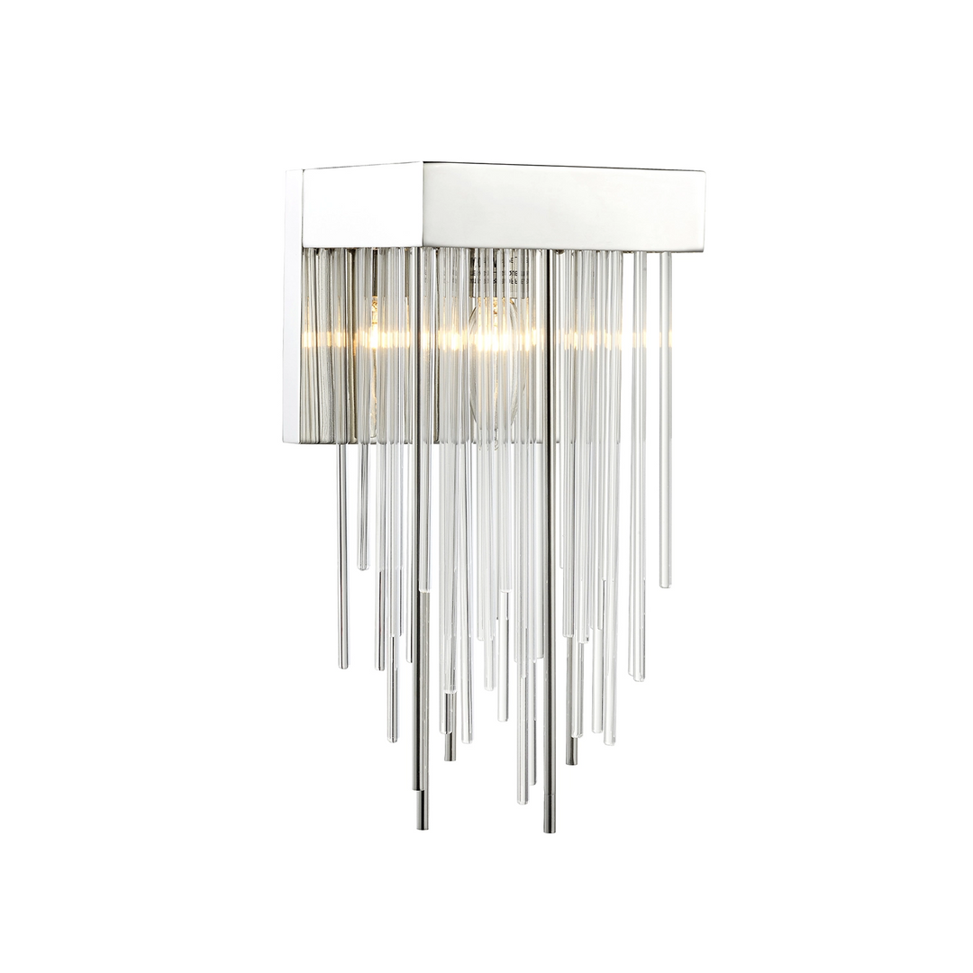 Waterfall Vertical Wall Sconce in Polished Nickel by Zeev