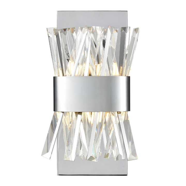 Avalanche Crystal Wall Sconce in Chrome by Zeev