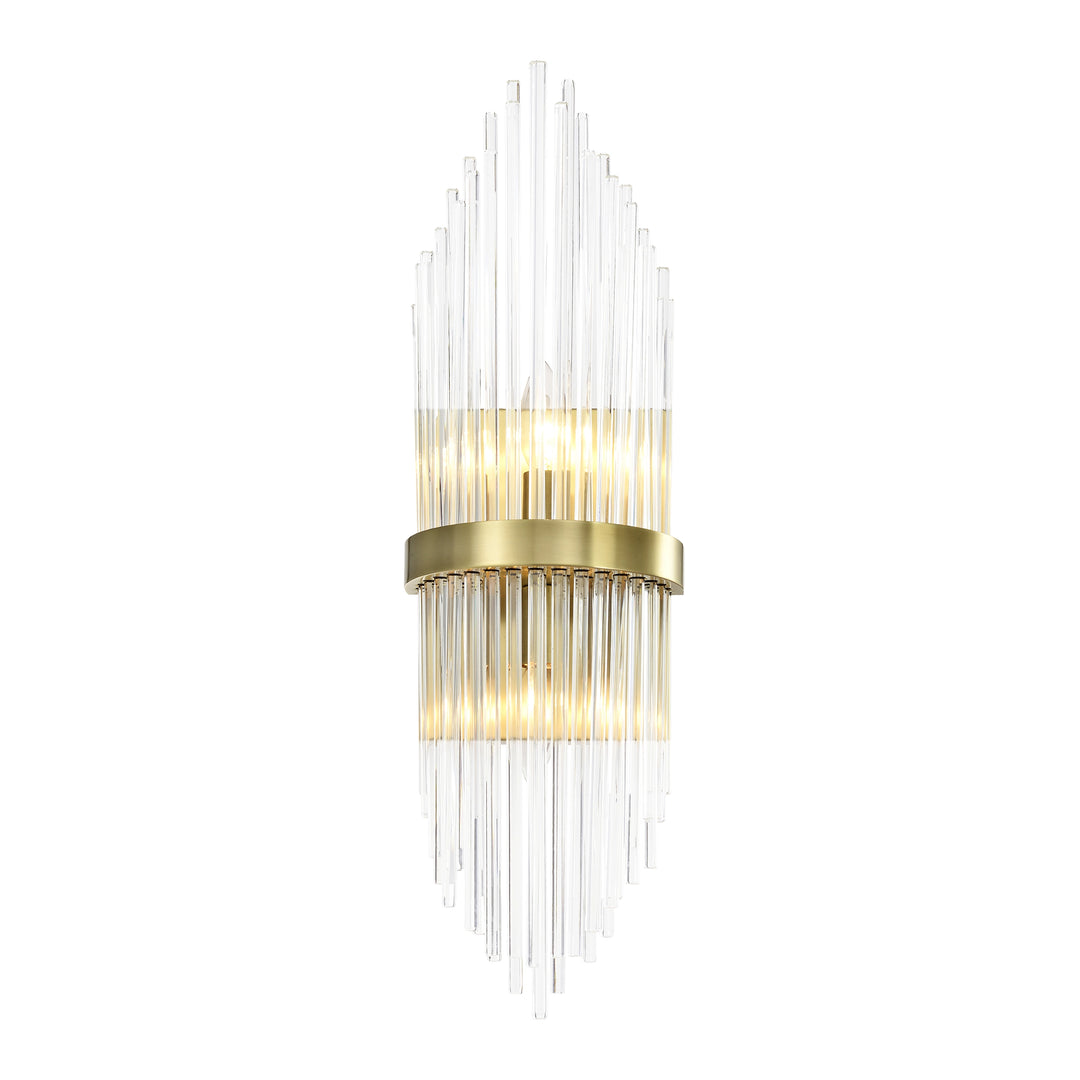 Citadel Glass Wall Sconce in Aged Brass by Zeev