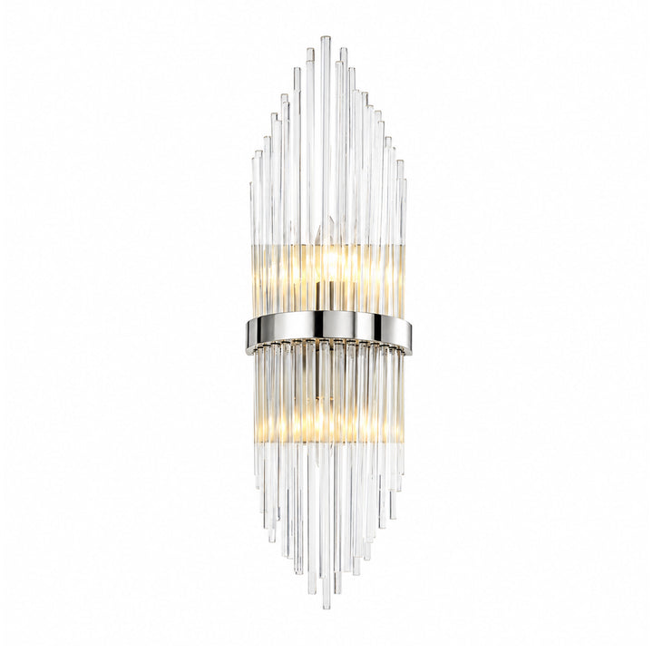Citadel Glass Wall Sconce in Polished Nickel by Zeev