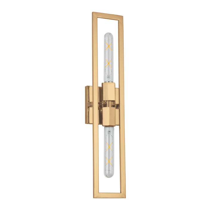 Wisteria 2 Light Incandescent Wall Sconce in Aged Brass by Dainolite
