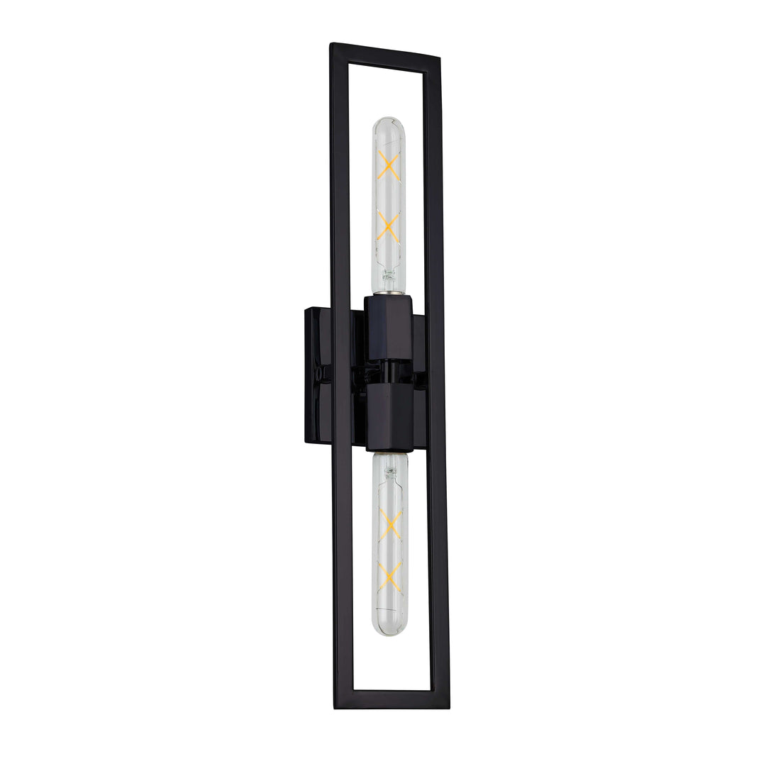 Wisteria 2 Light Incandescent Wall Sconce in Matte Black by Dainolite