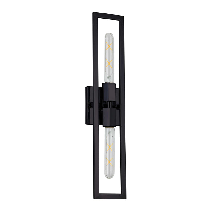 Wisteria 2 Light Incandescent Wall Sconce in Matte Black by Dainolite