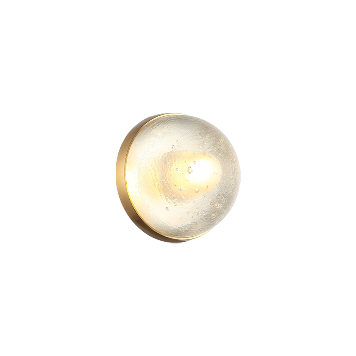 Steel Frame with Bubble Glass Shade Wall Sconce