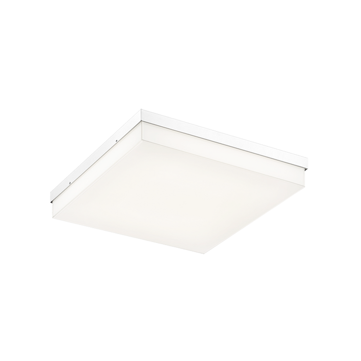 LED Steel Square Frame with Painted White Glass Diffuser Flush Mount