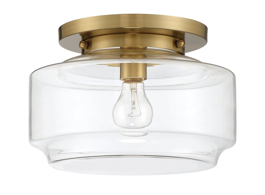 Peri Flush Mount in Satin Brass by Craftmade