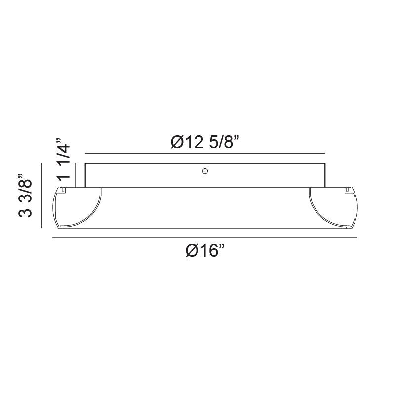 LED Steel Ring Frame with Acrylic Diffuser Flush Mount