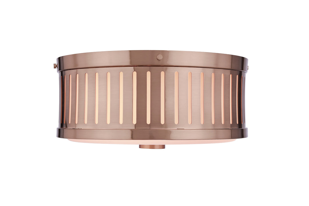 3-Light Livingston Flush Mount in Satin Brass by Craftmade