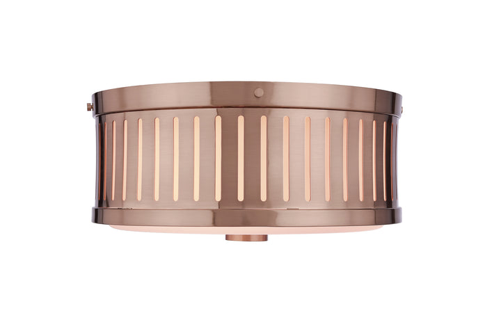 3-Light Livingston Flush Mount in Satin Brass by Craftmade
